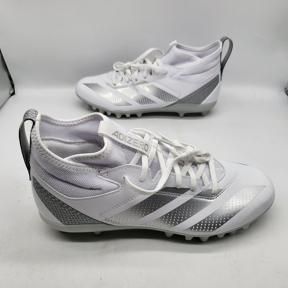 Adidas Adizero Impact 2.2 Football Cleats Men's 9 White Silver - Picture 4 of 11